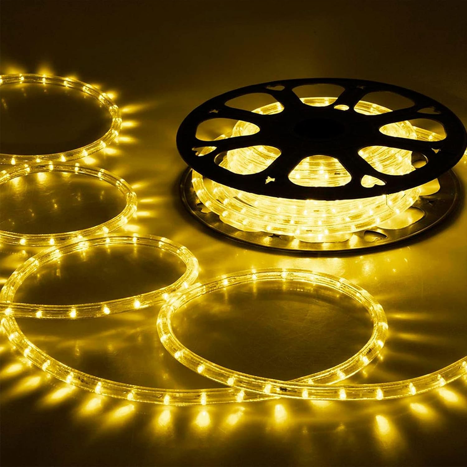 Skiennix 100ft LED Rope Lights - Waterproof, Flexible Tube Lighting with 8 Modes | Warm White for Indoor & Outdoor Decor
