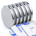 DIYMAG Strong Neodymium Magnets - 6 Pack of 1.26" Round Disc Magnets with Double-Sided Adhesive for DIY Projects