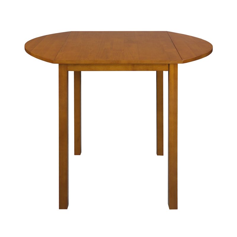 Solid Wood Drop Leaf Dining Table - Antique Walnut Finish