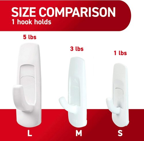 Command Large Utility Hooks - 14 Hooks, 24 Strips | Damage-Free Organization Solution