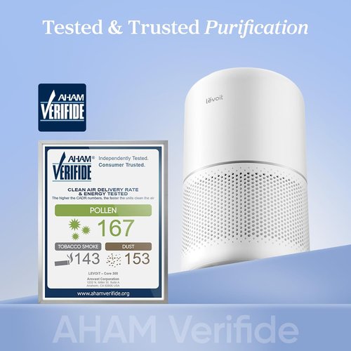 LEVOIT Air Purifier - HEPA 3-in-1 Filter for Allergens & Pet Hair | Covers Up to 1,073 ft², White