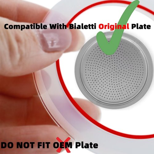 [UPGRADED] Sealing Gasket for Bialetti Moka Express 1 Cup Iconic Stovetop Espresso Maker - 6 PCS Replacement Food Grade Silicone Seal Ring for Aluminum Stovetop Coffee Maker Pots