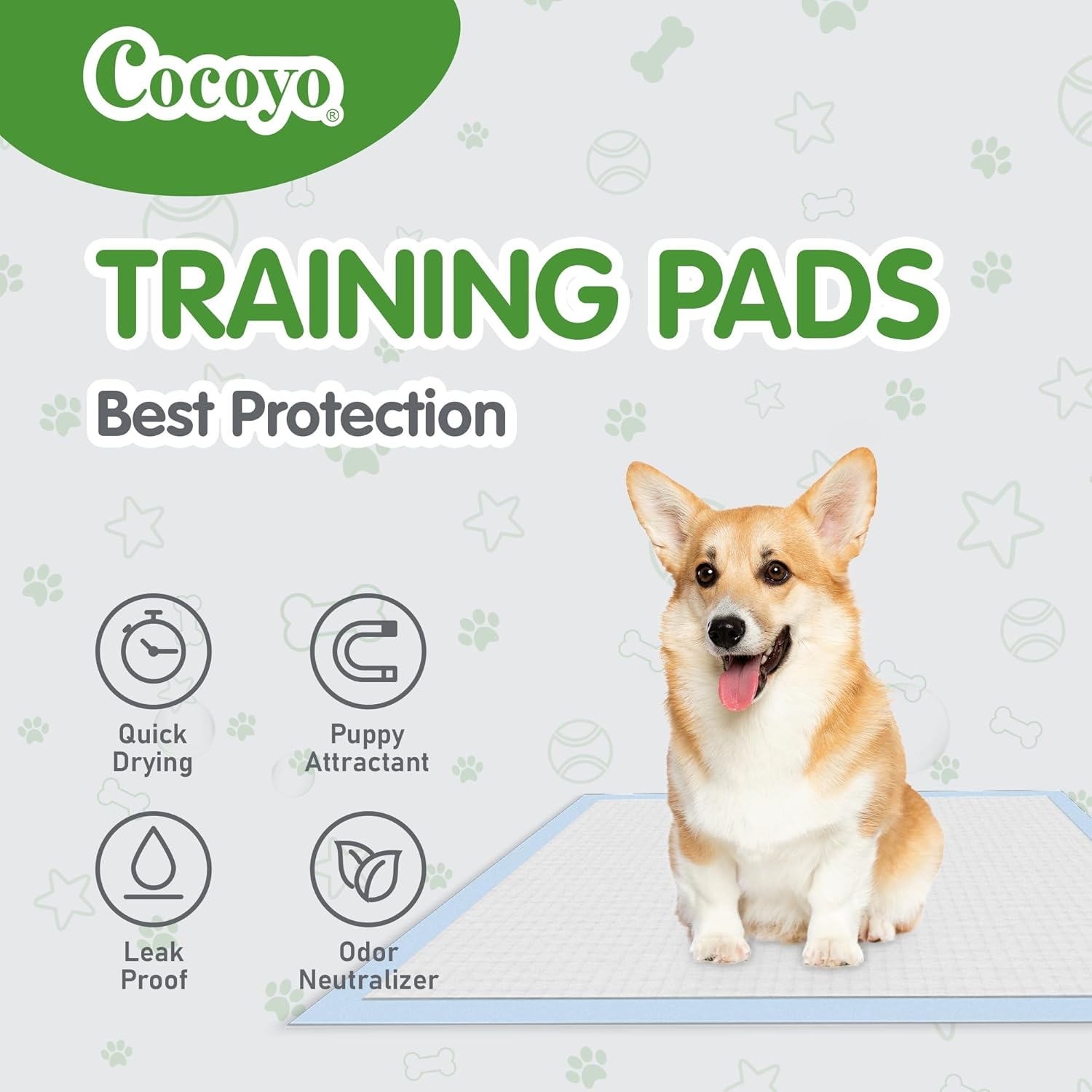 COCOYO Dog Training Pads - Super Absorbent XXXL Size (30" x 45") | 30 Count for Ultimate Convenience