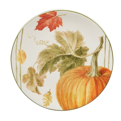 Certified International Autumn Harvest 9" Salad/Dessert Plates and Soup/Cereal Bowls, Set of 8, Multicolor
