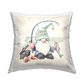 Stupell Industries Gnome Fishing Pole Summer Watercolor Beach Theme Design by Janelle Penner
