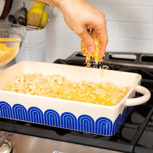 Great Jones Hot Dish (Blueberry) | 9"x13" Ceramic Casserole Dish | Oven-Safe to 500°F | Dishwasher, Freezer & Microwave-Friendly | Perfect for Lasagna, Cakes, Roasts & More | Durable Bakeware