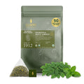Luxmi Estates Moringa Mint Herbal Tea, 50 Biodegradable Pyramid Tea Bags (100g, 3.5oz) | USDA Organic Moringa Oleifera Leaf with Spearmint | Caffeine-Free Superfood Infusion, Vegan & Non-GMO Bulk Pack
