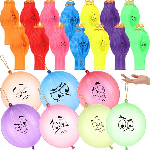Hollowfly Heavy Duty Punch Balloons - 100 Pack for Carnival Parties | Fun Birthday Decorations