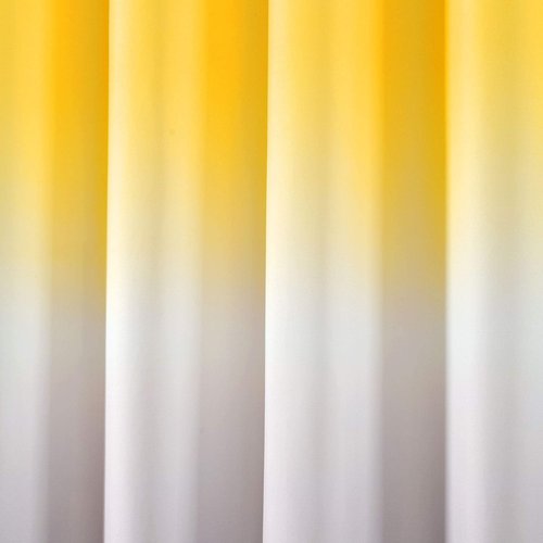 Lush Decor Umbre Fiesta Shower Curtain Single 72" W x 72" L Yellow & Gray - Yellow Shower Curtains for Bathroom - Bathroom Curtain - Ombre Curtains