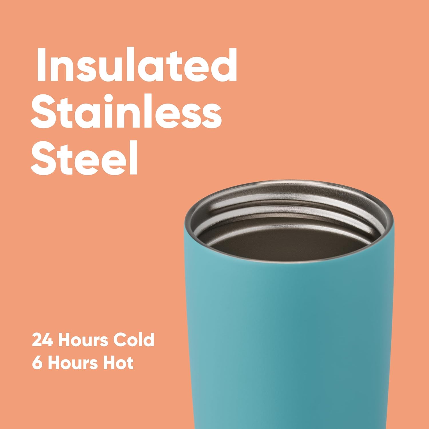 Owala SmoothSip 20 oz Insulated Stainless Steel Coffee Tumbler - Reusable Hot & Iced Coffee Cup | Grey/Blue (Pack of 8)