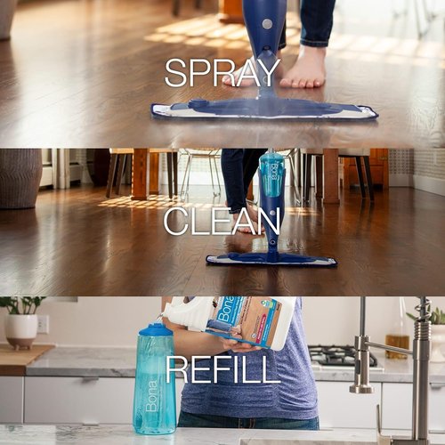 Bona PowerPlus Hardwood Floor Cleaner Refill - 128 Fl Oz | Residue-Free Solution for Wood Floors