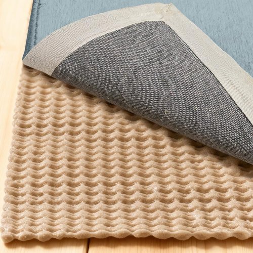 GORILLA GRIP Premium Dual-Sided Rug Gripper Pad - Extra Thick, Breathable & Slip Resistant | 2x3 Beige for Hardwood Floors