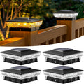 Btfarm Solar Post Cap Lights - 16 LED Outdoor Lighting | 2 Modes, Waterproof, 4-Pack for 4x4 & 3.5x3.5 Posts