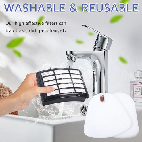 1 HEPA + 4 Foam &Felt Filters For Shark Vacuum Navigator Lift Away Filter Replacement NV350, NV351, NV352, NV355, NV356E, NV360, NV370, UV440, UV540, CU500 Replacement Parts XFF350 and XHF350