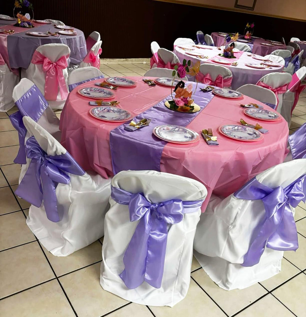 Royal Blue Satin Chair Sashes by [Brand Name] - Elegant 7x108 Inch Bows for Weddings & Parties