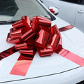 Big Car Bow - Metallic Red 20-Inch Round Gift Bow for Cars, Weddings, Birthdays & Christmas Decor