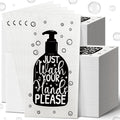 Yexiya 120 Pcs Paper Guest Towels Disposable Hand Towels Bathroom Guest Napkins Disposable Decorative Bathroom Napkins for Powder Room Wedding Holiday Birthday Baby Bridal Shower (White Black)