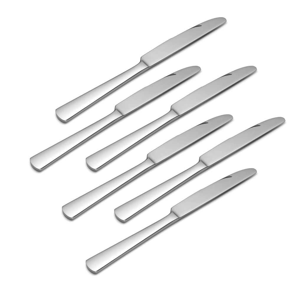 Oneida Aptitude Everyday Flatware Dinner Knives, Set of 6 , 18/0 Stainless Steel, Silverware Set, Dishwasher Safe