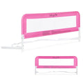 Dream On Me Adjustable Mesh Bed Rail, Two Height Levels, Ready To Use, Compatible with Twin Size Beds, All Steel construction, Equipped with Guard Gap, Durable Nylon Fabric Mesh, Pink