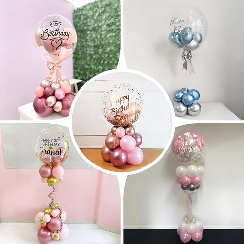 Bezente Balloon Stand Kit - 8PCS Tabletop Holder for Party Decorations | Reusable for Birthdays, Weddings & Showers