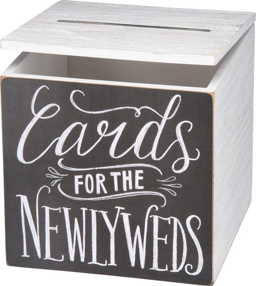 Primitives by Kathy Wedding Card Box, 8" x 8" x 8", Cards for Newlyweds