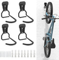 Housolution Bike Wall Mount | Heavy-Duty Vertical Bike Rack for Garage Storage - 4 Pack with Fixed Hook