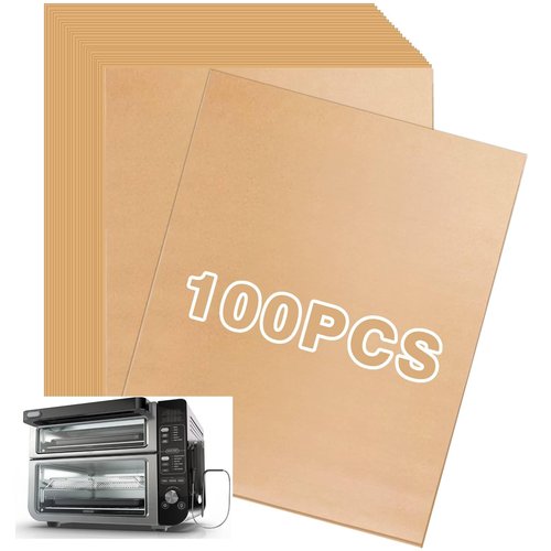Air Fryer Liners for Ninja DCT451 12-in-1 Smart Double Oven, 100pcs Disposable Parchment Paper Sheets for Ninja Air Fryer Oven
