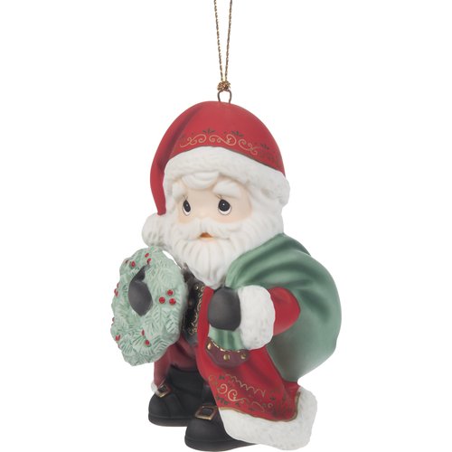 Precious Moments Bringing Christmas Joy to All Annual Santa Ornament Bisque Porcelain Holiday Keepsake 251012