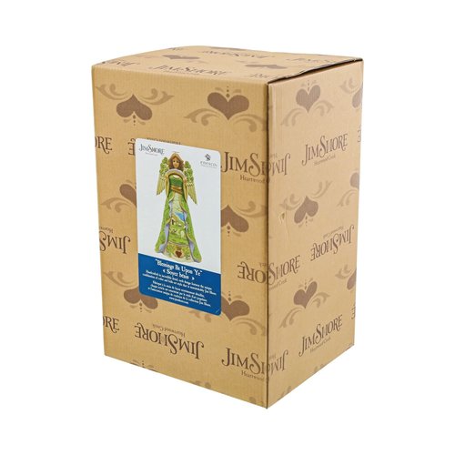 Enesco Jim Shore Heartwood Creek Irish Angel with Shamrock Wing Figurine, 9.75 Inch