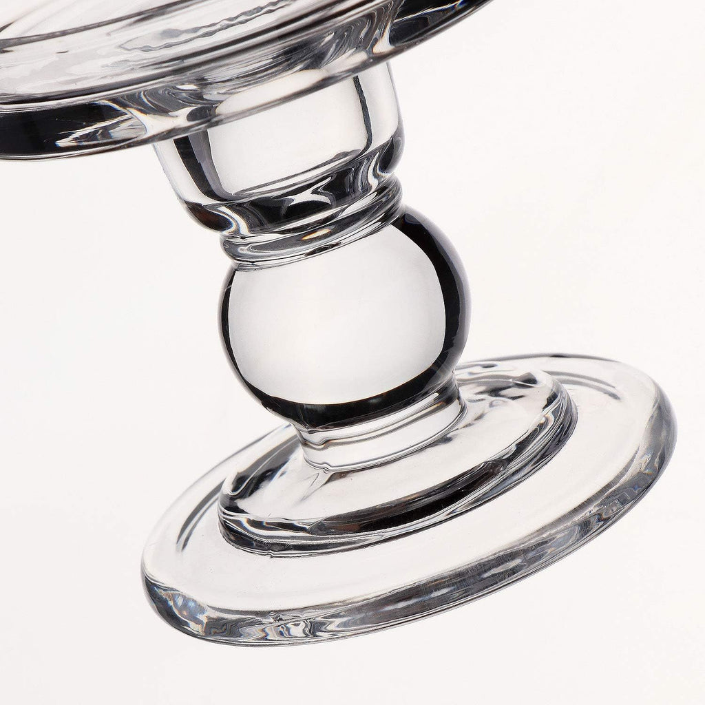 Yeeco Glass Candle Holders - Elegant 3.5" Tall Pillar Design | Set of 2 for Weddings & Dining