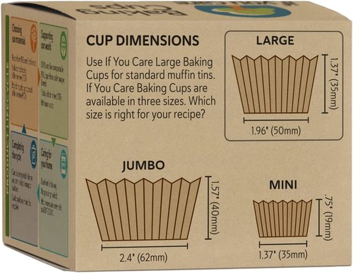 If You Care Unbleached Baking Cups - Large 60-Count | Eco-Friendly & Compostable