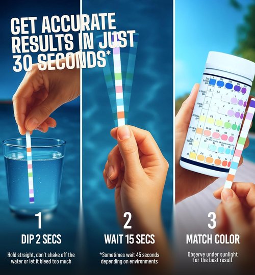 162 Pcs 7-Way Hot Tub Test Strips by AquaChek - Fast & Accurate Readings in Just 15 Seconds