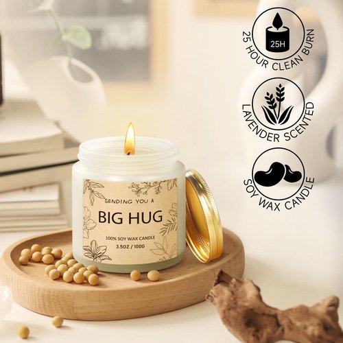Thinking of You Gift Basket for Women - Sympathy, Get Well Soon, or Condolence Gift with Scented Candle & Mug - Comforting Gifts for Surgery Recovery or Grief (ThinkofYou-A)