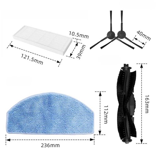 HMHAMA Robot Vacuum Mop Pads Wipes for Tikom G8000/G8000Pro Robotic Vacuum Cleaner(8 Mop Pads)