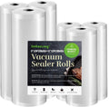 Vacuum Sealer Bags - Commercial Grade BPA-Free Food Storage | 6 Pack: 3 Rolls 11" x 20' & 3 Rolls 8" x 20' - Durable Cut-to-Length for Sous Vide Cooking