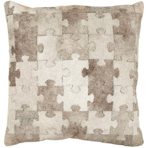 Safavieh Pillow Collection Throw Pillows, 22 by 22-Inch, Mason Multicolored and Grey, Set of 2