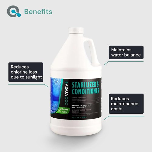 AquaDoc Pool Stabilizer - Maximum Strength Conditioner with Cyanuric Acid for Reduced Water Evaporation