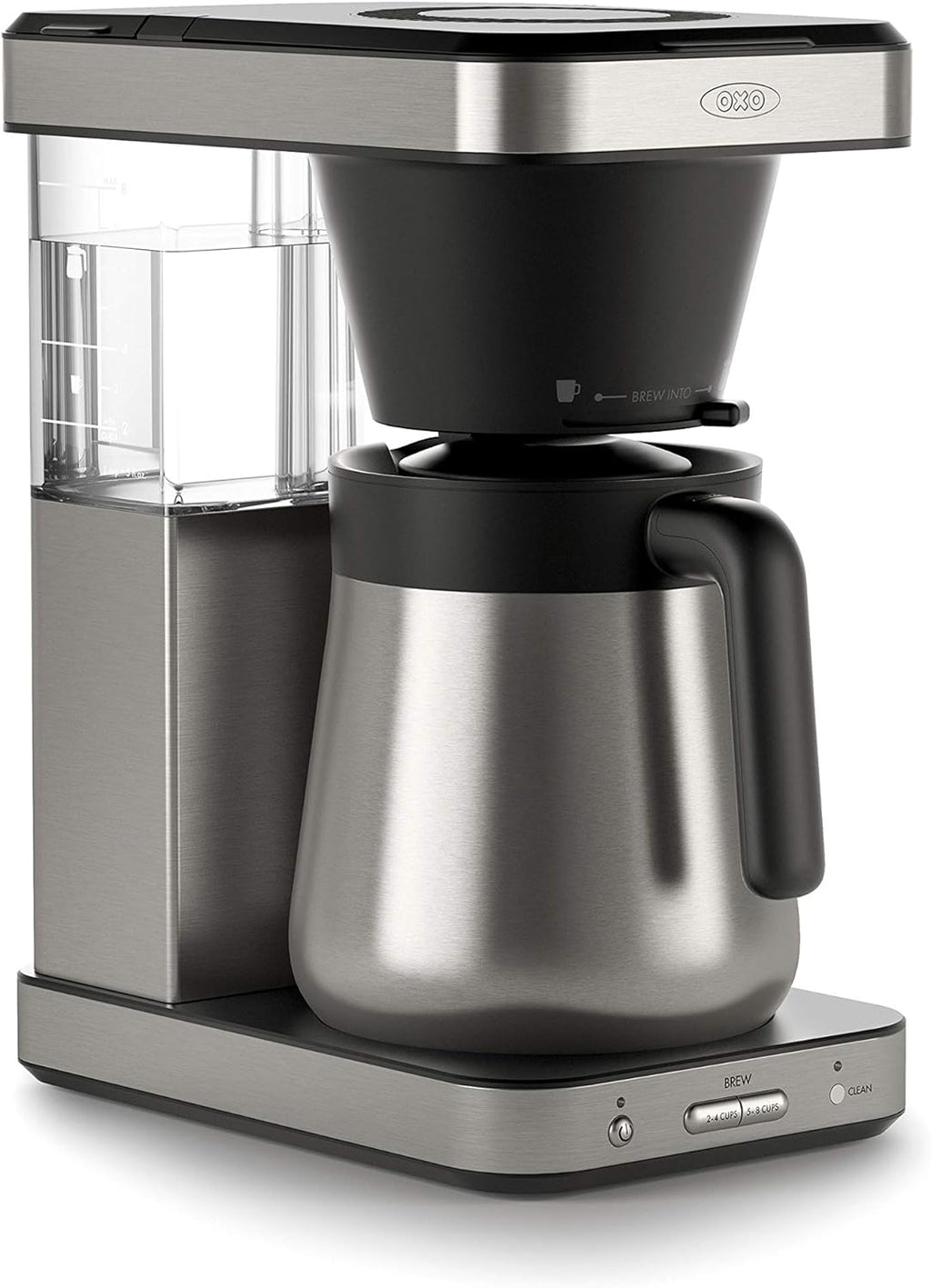 OXO Brew 8-Cup Coffee Maker - SCA Certified Thermal Stainless Steel | Single-Serve & Carafe