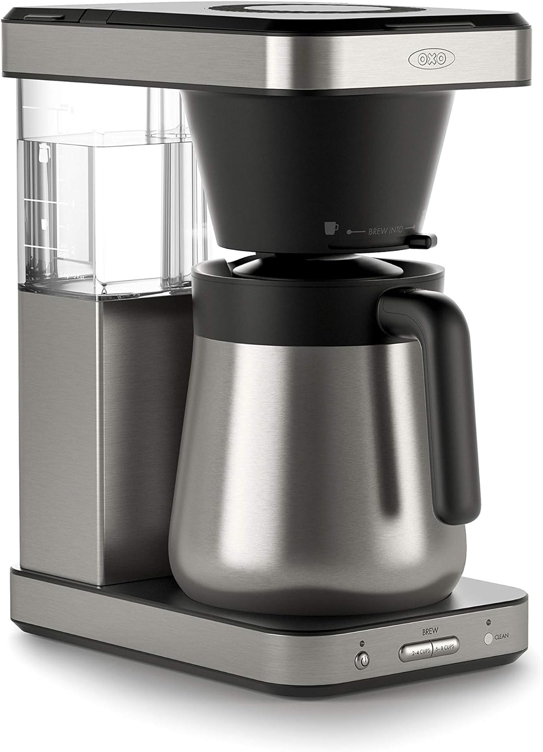 OXO Brew 8-Cup Coffee Maker - SCA Certified Thermal Stainless Steel | Single-Serve & Carafe
