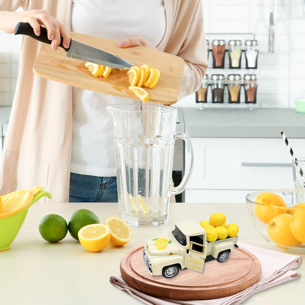 Skiennix Lemon Truck Decor - Mini Fake Lemons for Home & Kitchen | Farmhouse Tabletop Centerpiece