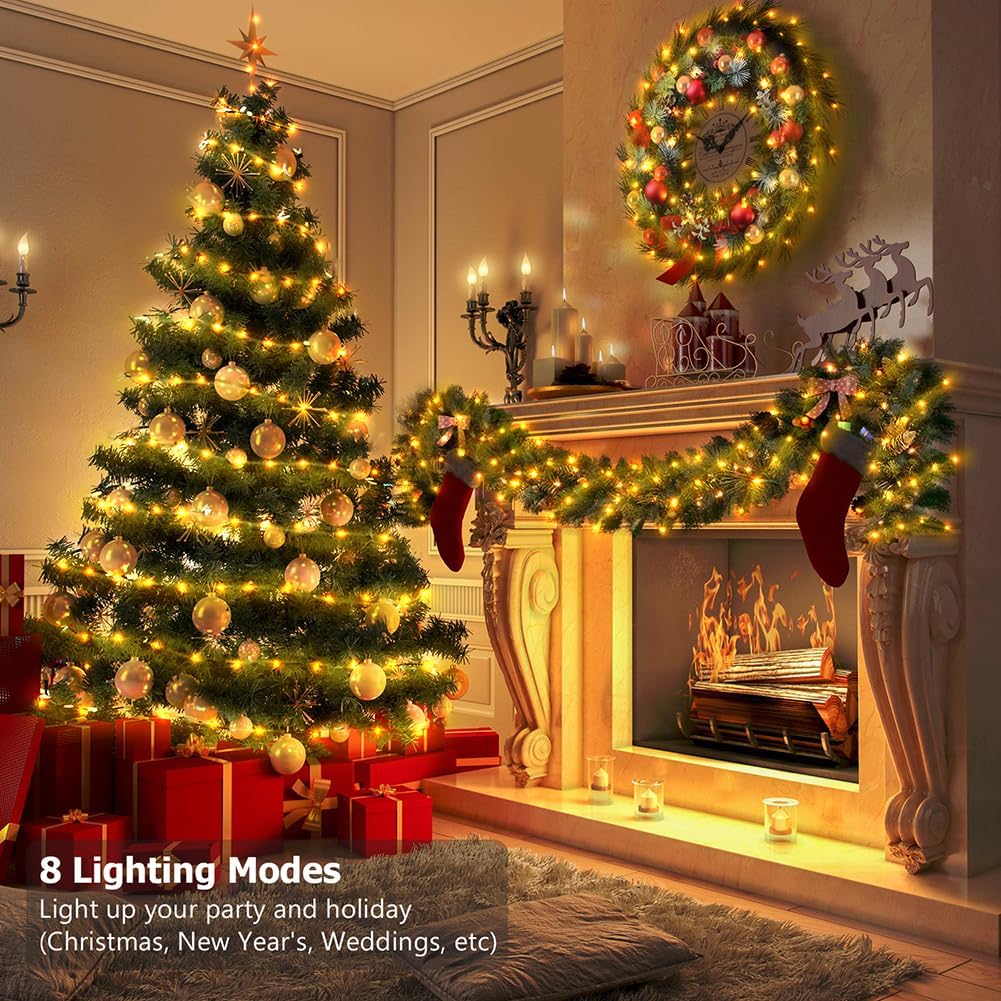 Skiennix 50 LED Battery Operated String Lights - 16.5ft Fairy Lights with Remote & Timer for Indoor/Outdoor Use - Warm White