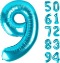 Blue Number 9 Balloon by [Brand Name] - 40 Inch Giant Birthday Decoration for Boys & Girls