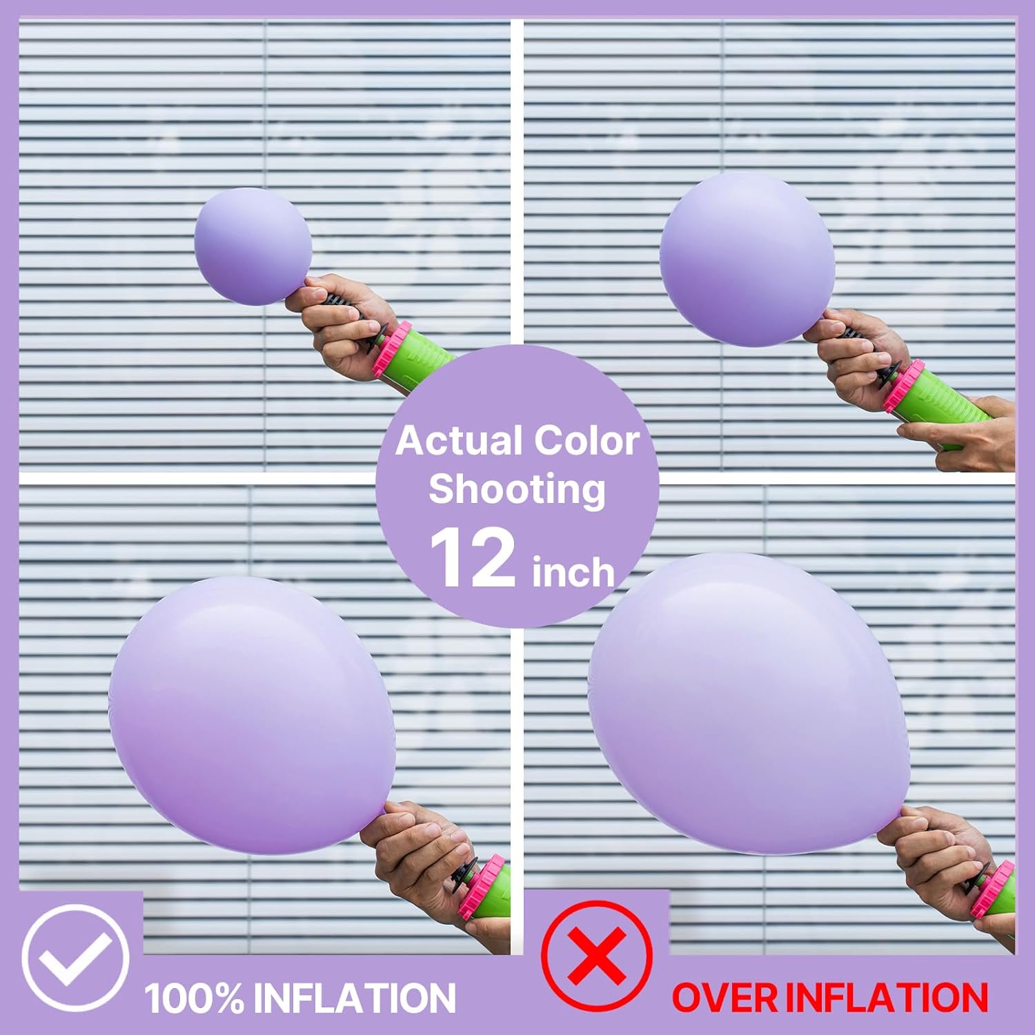 PartyWoo Lavender Balloons - 152-Piece Pastel Purple Balloon Arch Kit for Baby Showers & Parties