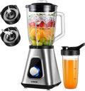 GDOR 1200W Blender - Smoothies & Shakes with 52 Oz Glass Jar & 22 Oz To-Go Cup | 6-Blade, 3 Speeds, Self-Cleaning