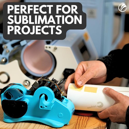 Echomerx Tape Dispenser - Multi-Roll Heat Resistant for Sublimation & Cricut | Fits 1" & 3" Tapes, Blue