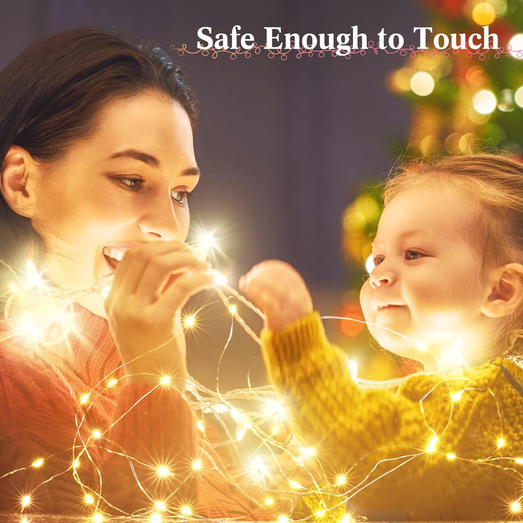 Tuanse LED Fairy Lights - 150 Pack Battery Operated String Lights | 3 Speed Modes, 7 ft, Warm White