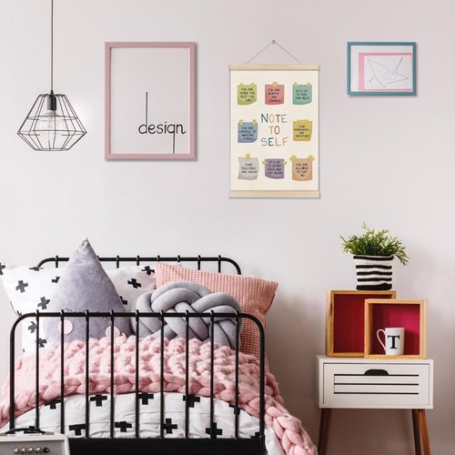 Doi-Lanee Mental Health Posters - Inspirational Canvas Wall Art Decor | Motivational 16x12 Inch Hanger Frame