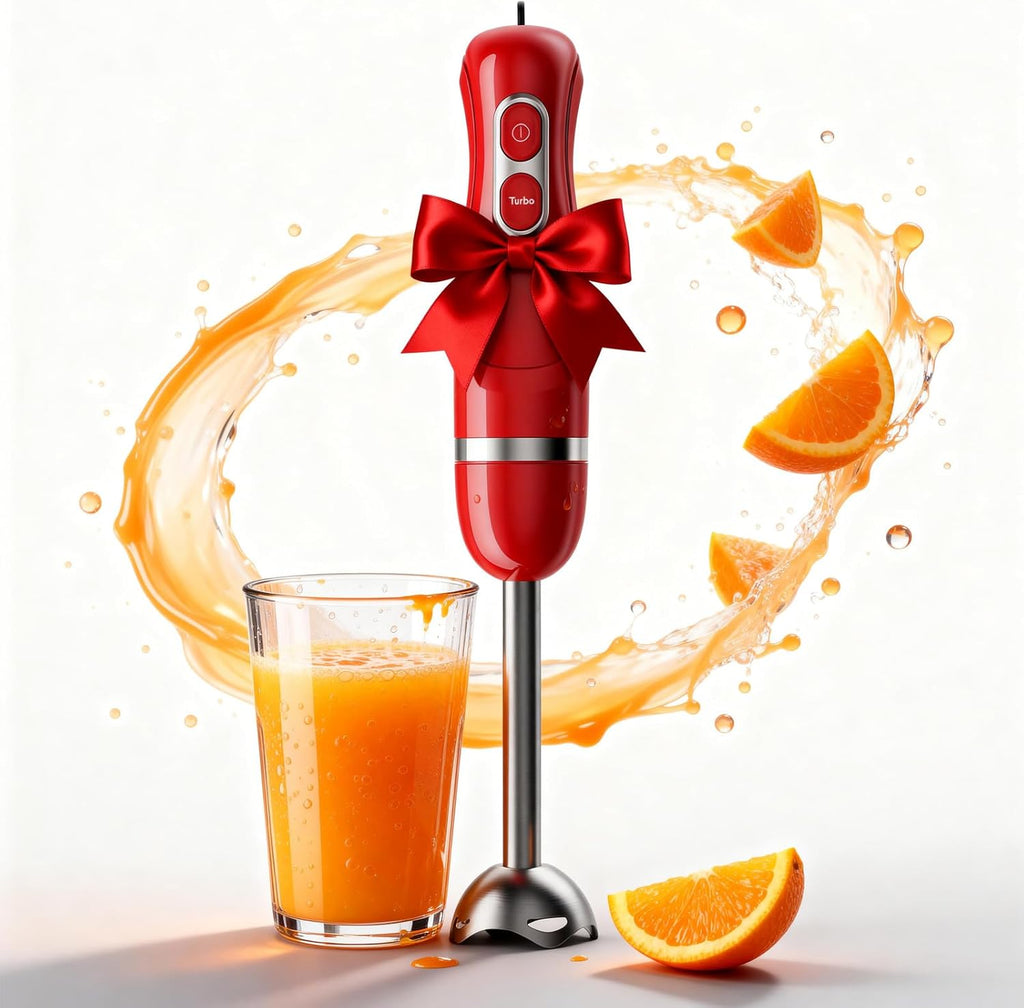 Skiennix Immersion Blender - Handheld Electric Stick Mixer with Stainless Steel Blades | 2 Speed Settings for Smoothies & Soups