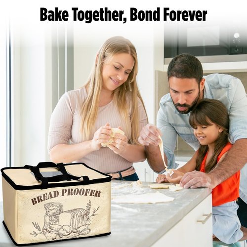 Folding Bread Proofing Box with Temperature Control (50–113℉) & 12H Timer – Compact Dough Proofer with Remote Control, Space-Saving 5-Layer Insulated Fabric, Ideal for Sourdough, Bread, Pizza, Yogurt