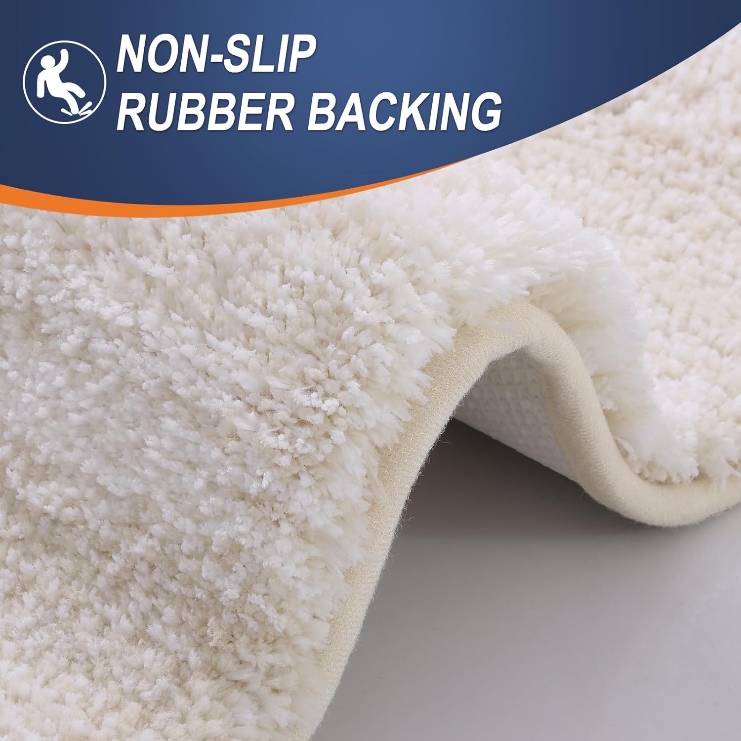 OLANLY Bathroom Runner Rug - Extra Soft Microfiber Mat | Quick-Dry, Washable, 47x20, Light Beige